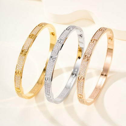 [OAK JURI]LOVE BRACELET 4.8MM DIAMOND-PAVED