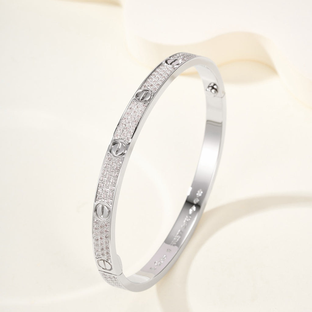 [OAK JURI]LOVE BRACELET 4.8MM DIAMOND-PAVED