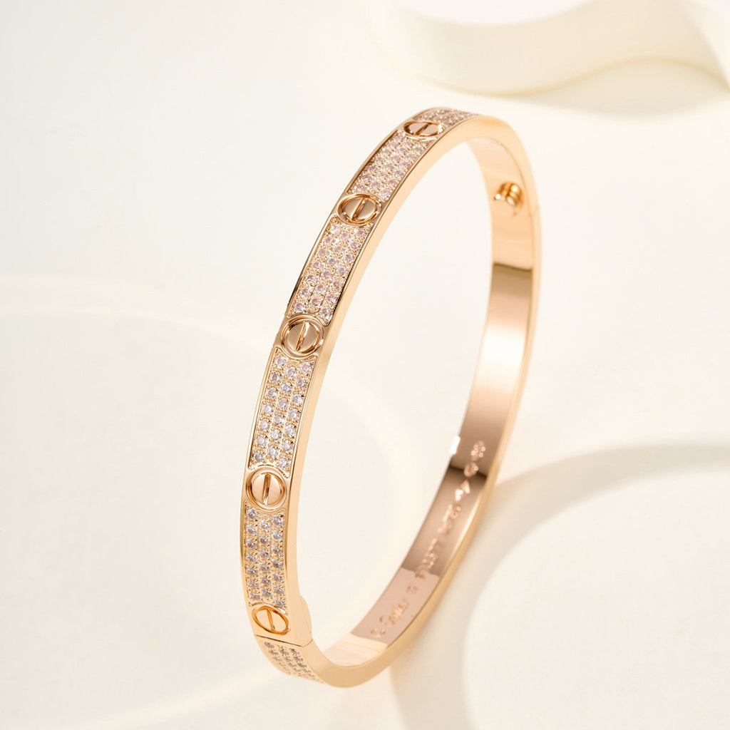 [OAK JURI]LOVE BRACELET 4.8MM DIAMOND-PAVED