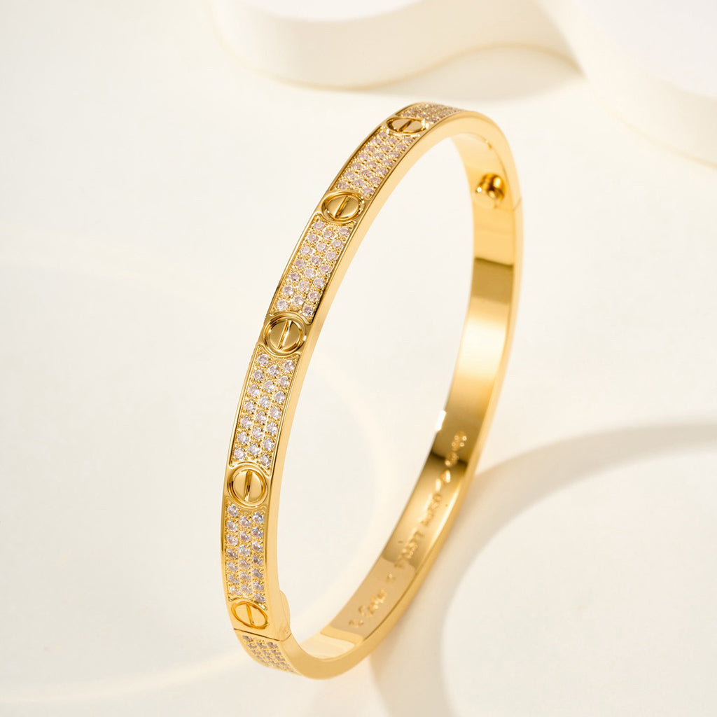 [OAK JURI]LOVE BRACELET 4.8MM DIAMOND-PAVED