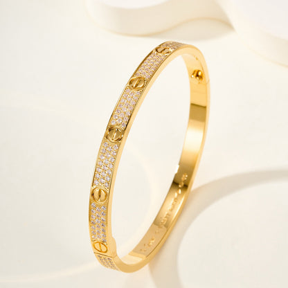 [OAK JURI]LOVE BRACELET 4.8MM DIAMOND-PAVED