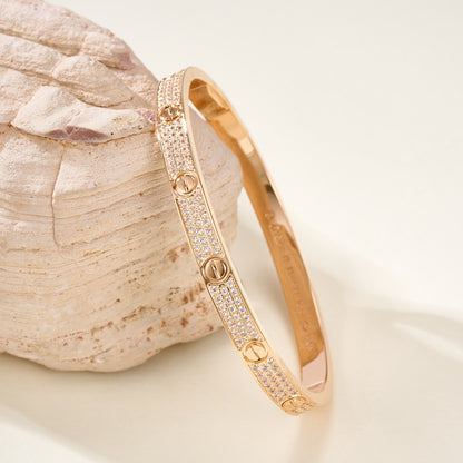 [OAK JURI]LOVE BRACELET 4.8MM DIAMOND-PAVED