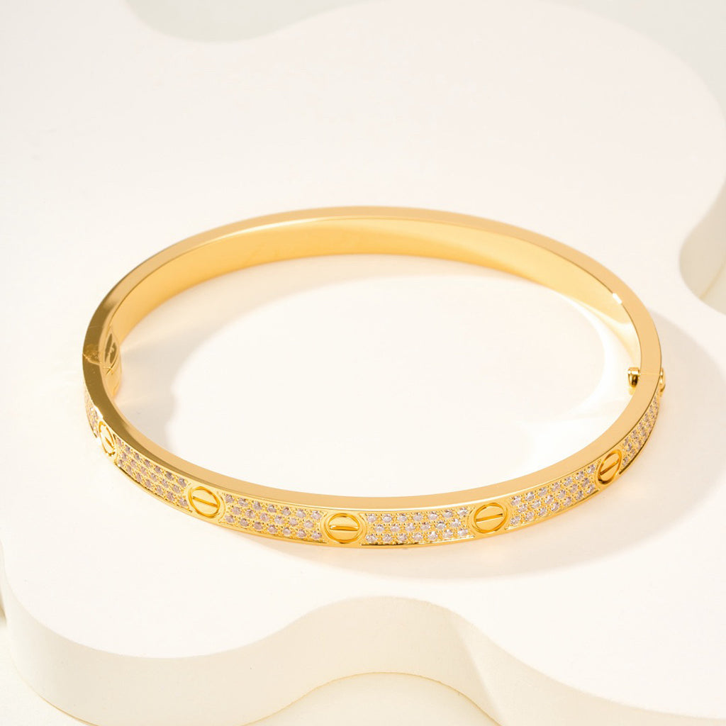 [OAK JURI]LOVE BRACELET 4.8MM DIAMOND-PAVED