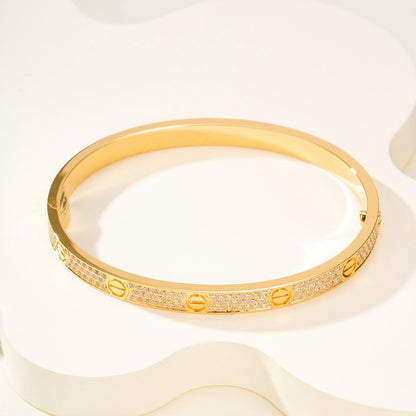 [OAK JURI]LOVE BRACELET 4.8MM DIAMOND-PAVED