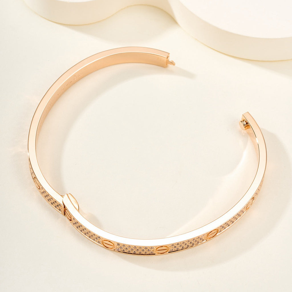 [OAK JURI]LOVE BRACELET 4.8MM DIAMOND-PAVED