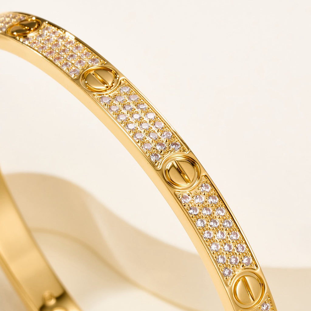 [OAK JURI]LOVE BRACELET 4.8MM DIAMOND-PAVED