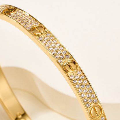 [OAK JURI]LOVE BRACELET 4.8MM DIAMOND-PAVED