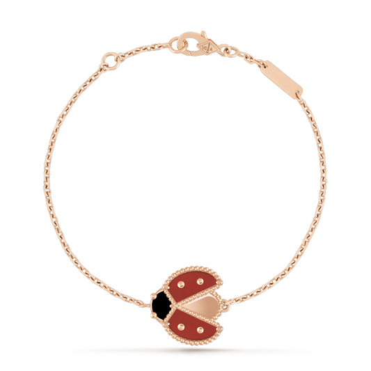 [OAK JURI]LUCKY SPRING 1 MOTIF PINK GOLD BRACELET