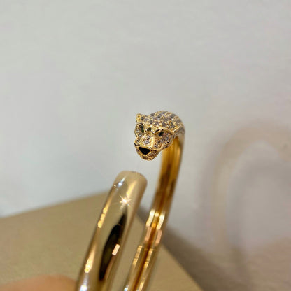 [OAK JURI]PANTHERE HALF DIAMOND OPEN BRACELET