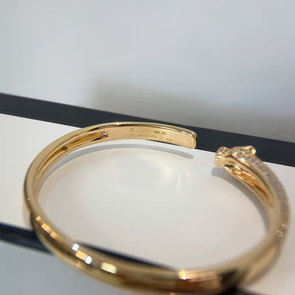 [OAK JURI]PANTHERE HALF DIAMOND OPEN BRACELET