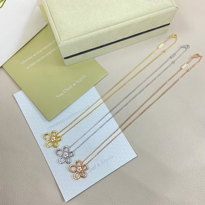 [OAK JURI]FLOWERLACE NECKLACE 5 DIAMONDS