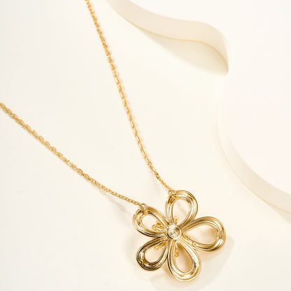 [OAK JURI]FLOWERLACE NECKLACE 5 DIAMONDS