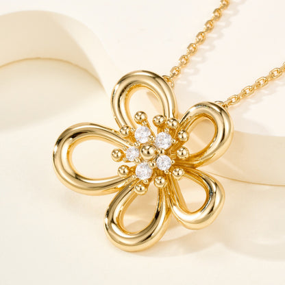 [OAK JURI]FLOWERLACE NECKLACE 5 DIAMONDS