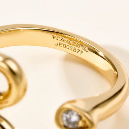 [OAK JURI]  FLOWERLACE OPEN RING 5 DIAMONDS