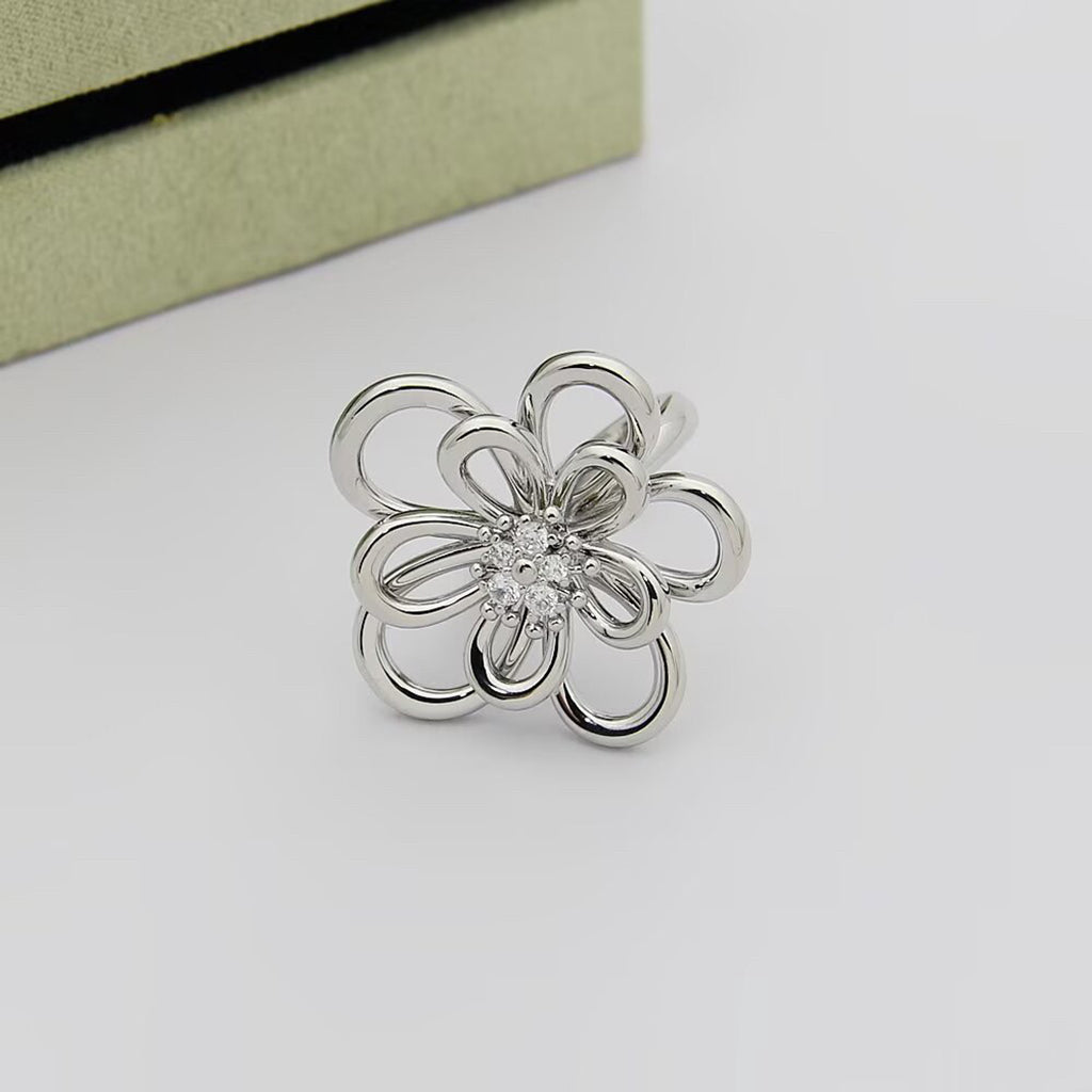[OAK JURI] FLOWERLACE RING 5 DIAMONDS
