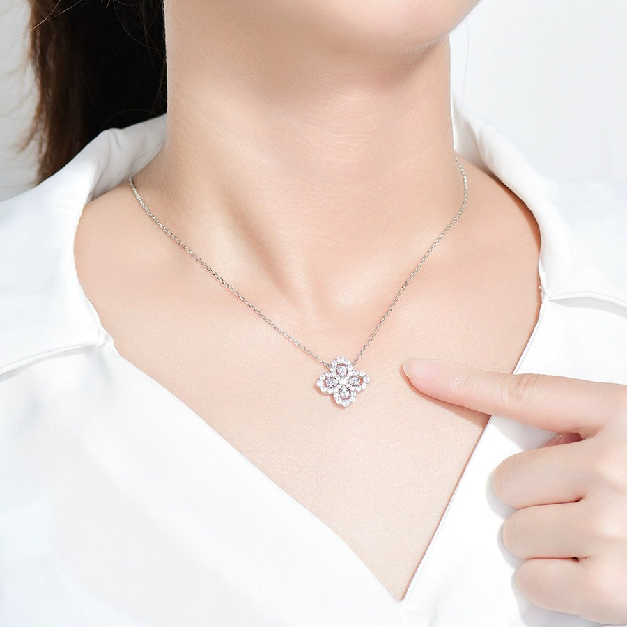[OAK JURI]LOOP NECKLACE FULL MOTIF DIAMOND 16MM MULTIPLE COLORS