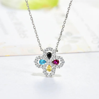 [OAK JURI]LOOP NECKLACE FULL MOTIF DIAMOND 16MM MULTIPLE COLORS