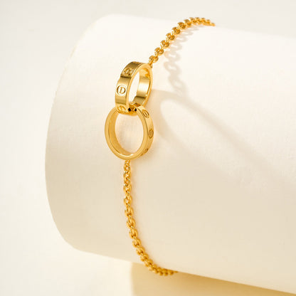 [OAK JURI]LOVE BRACELET DOUBLE RING