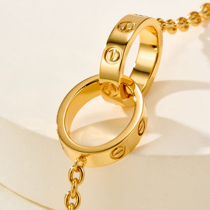 [OAK JURI]LOVE BRACELET DOUBLE RING