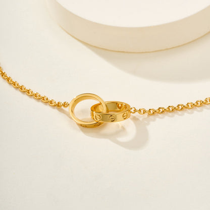 [OAK JURI]LOVE BRACELET DOUBLE RING