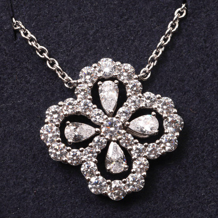 [OAK JURI]LOOP NECKLACE FULL MOTIF DIAMOND 16MM MULTIPLE COLORS
