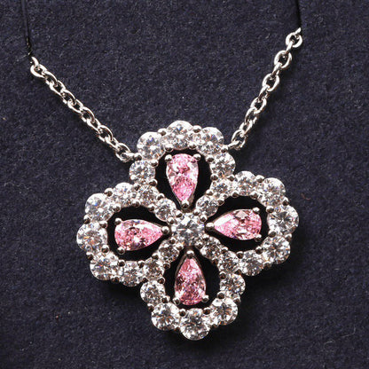 [OAK JURI]LOOP NECKLACE FULL MOTIF DIAMOND 16MM MULTIPLE COLORS