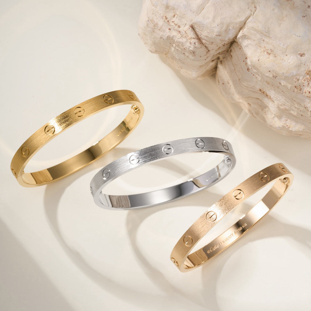 [OAK JURI]LOVE BRACELET 6.1MM BRUSHED