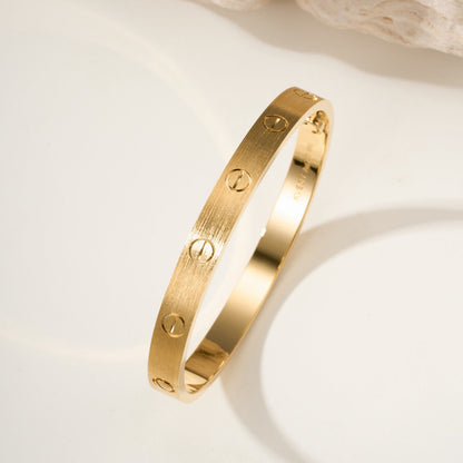 [OAK JURI]LOVE BRACELET 6.1MM BRUSHED