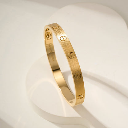 [OAK JURI]LOVE BRACELET 6.1MM BRUSHED