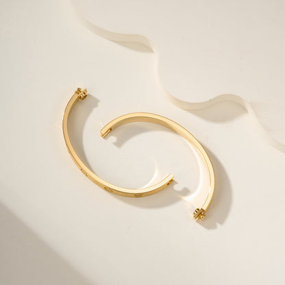 [OAK JURI]LOVE BRACELET 6.1MM BRUSHED