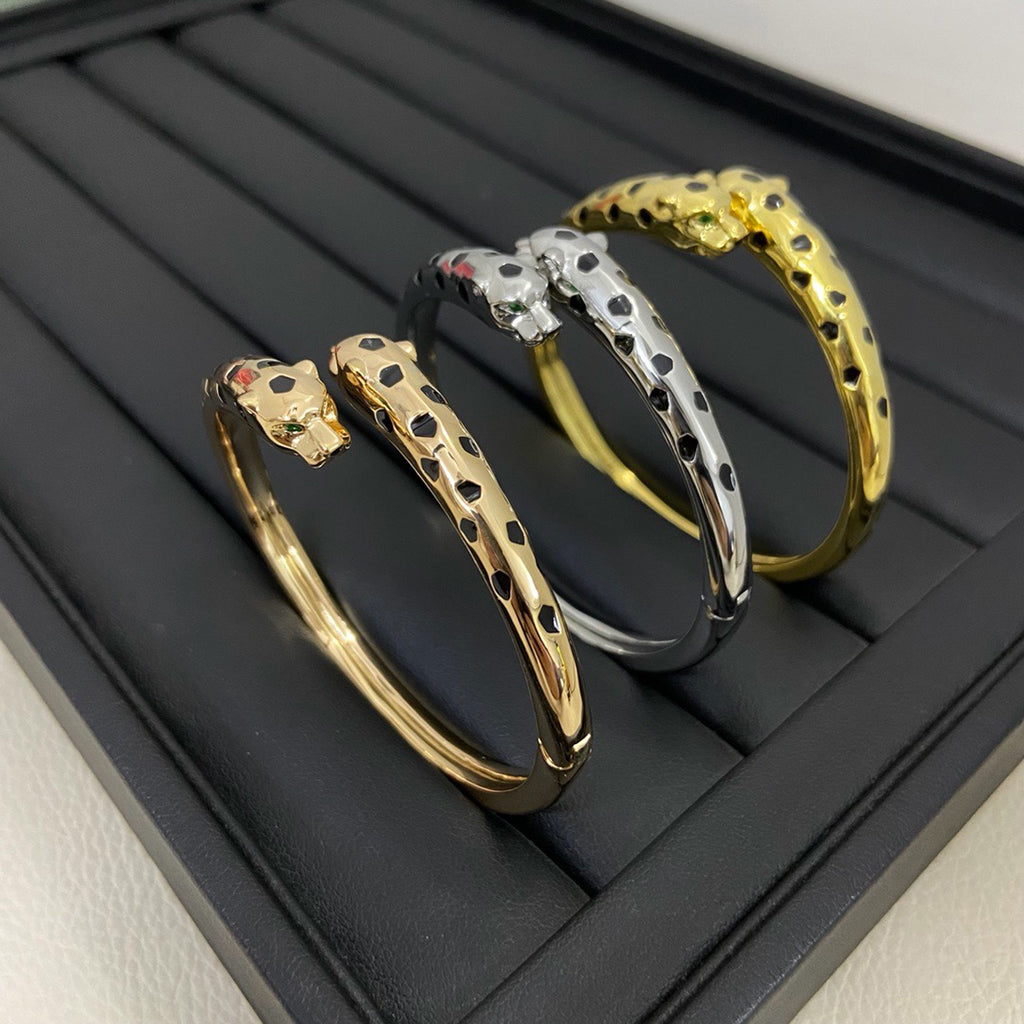 [OAK JURI]PANTHERE DOUBLE HEADED OPEN BRACELET