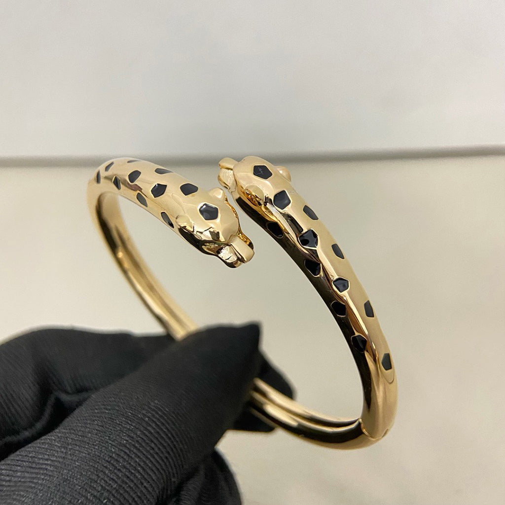 [OAK JURI]PANTHERE DOUBLE HEADED OPEN BRACELET