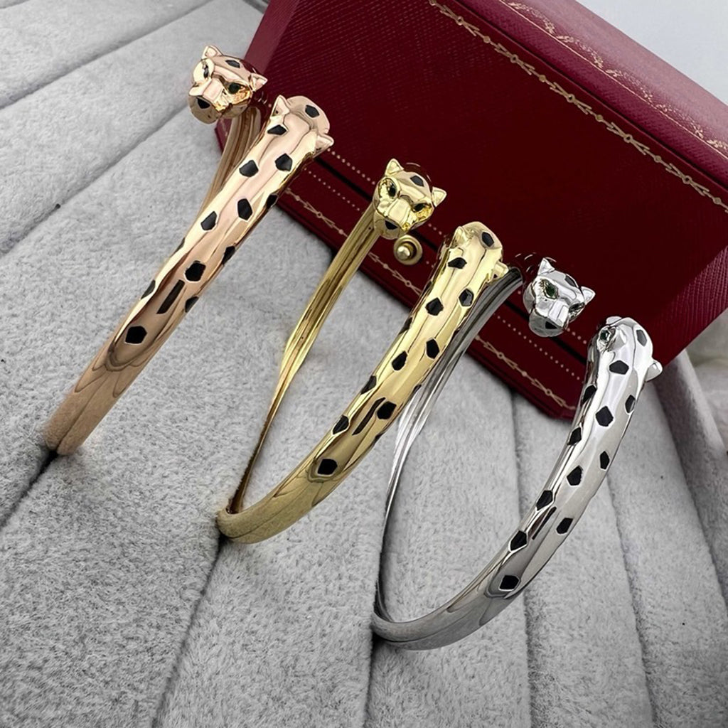 [OAK JURI]PANTHERE DOUBLE HEADED OPEN BRACELET