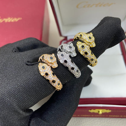 [OAK JURI]PANTHERE DOUBLE HEADED FULL DIAMOND  RING