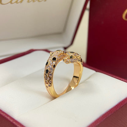 [OAK JURI]PANTHERE DOUBLE HEADED FULL DIAMOND  RING