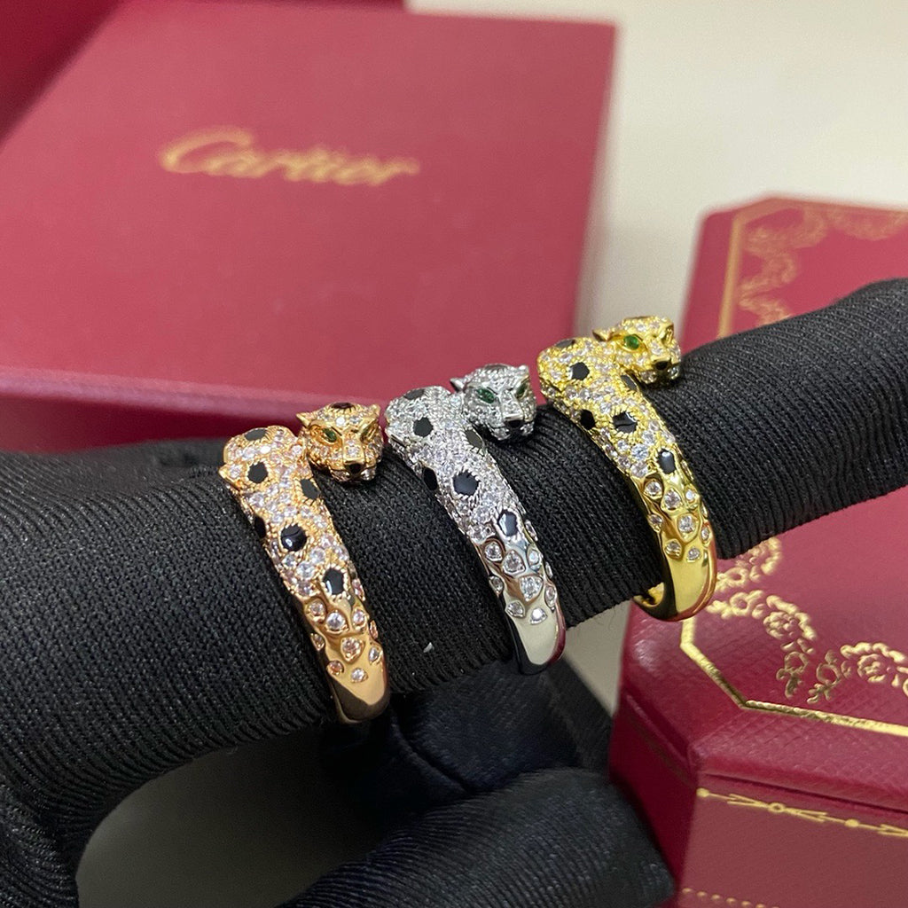 [OAK JURI]PANTHERE DOUBLE HEADED FULL DIAMOND  RING