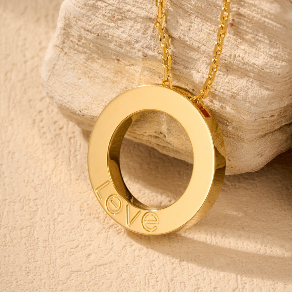 [OAK JURI]LOVE NECKLACE 16MM  FULL DIAMOND