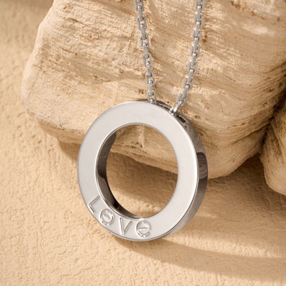 [OAK JURI]LOVE NECKLACE 16MM  FULL DIAMOND