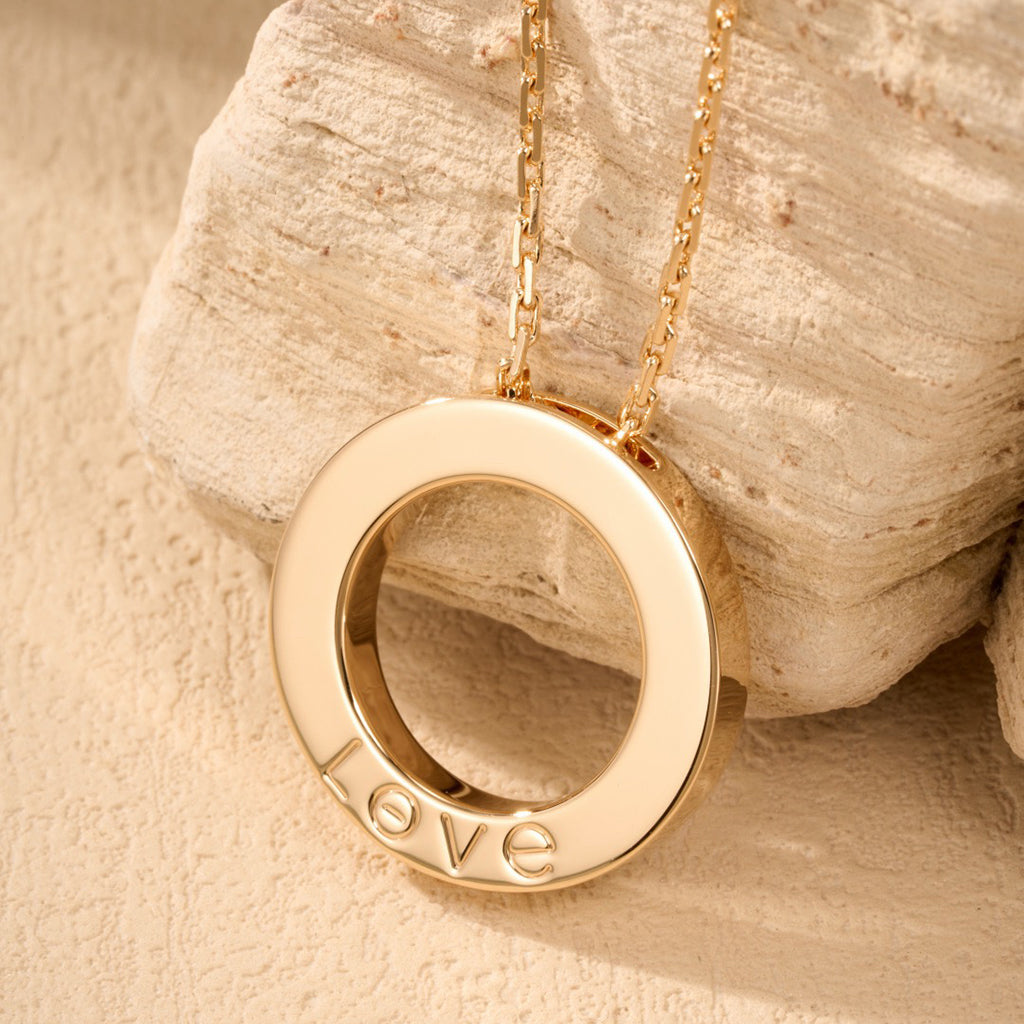 [OAK JURI]LOVE NECKLACE 16MM  FULL DIAMOND