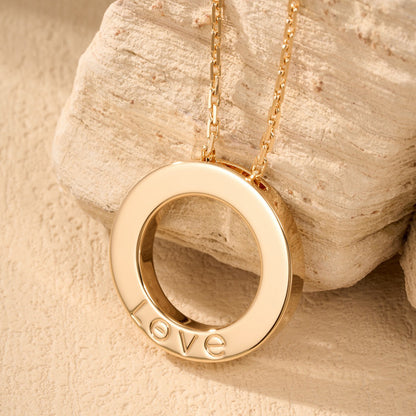 [OAK JURI]LOVE NECKLACE 16MM  FULL DIAMOND