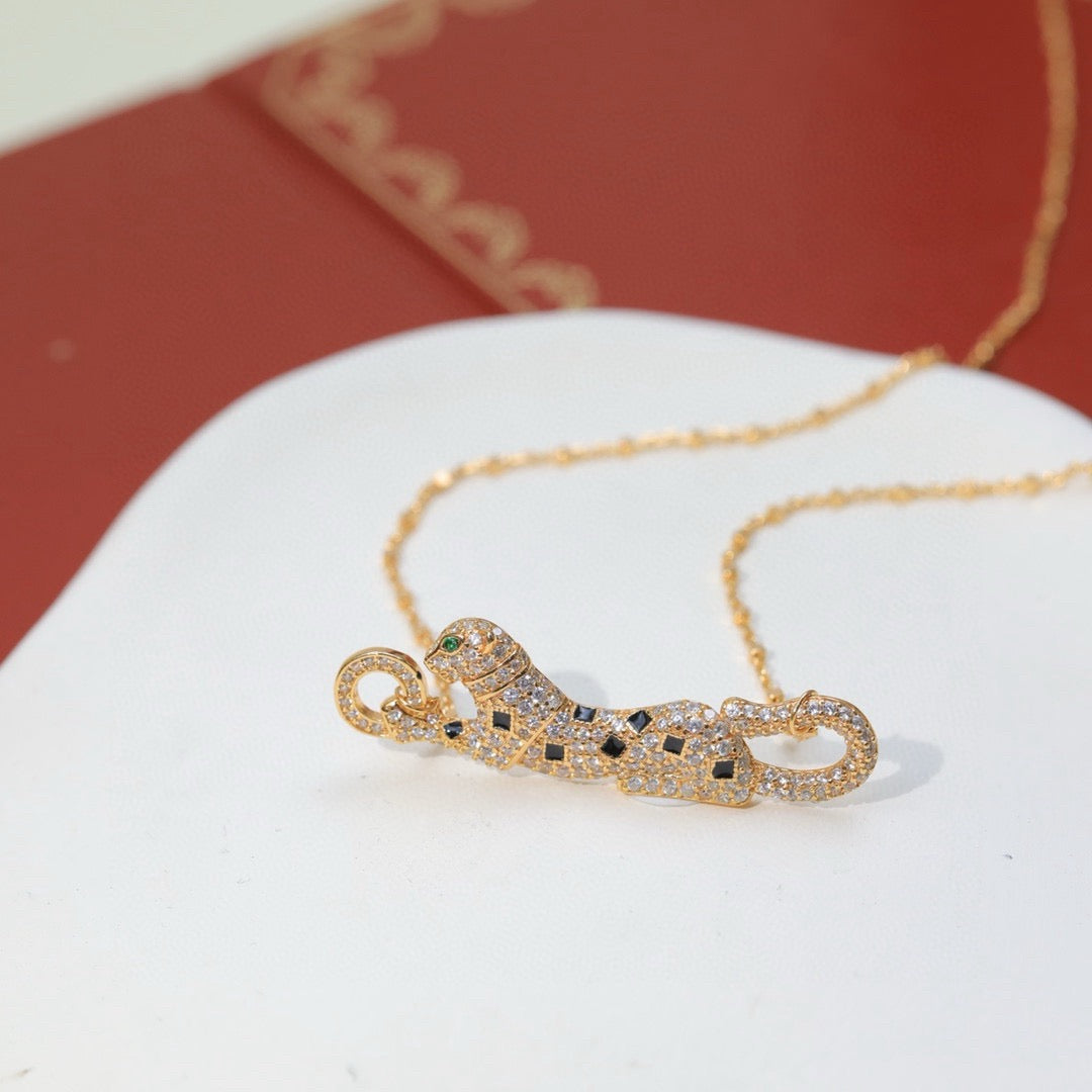 [OAK JURI]PANTHERE PAVED DIAMOND NECKLACE