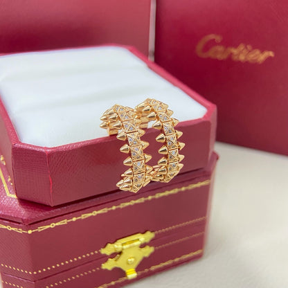 [OAK JURI]CLASH 6.4MM FULL DIAMOND SMALL EARRINGS