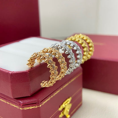 [OAK JURI]CLASH 6.4MM FULL DIAMOND SMALL EARRINGS