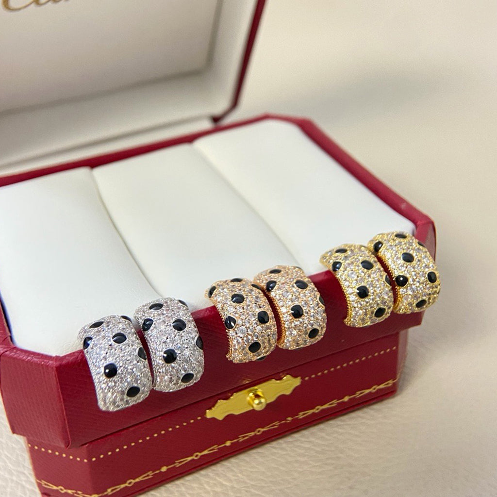 [OAK JURI]PANTHERE MINI FULL DIAMOND EARRINGS