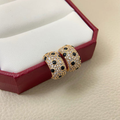[OAK JURI]PANTHERE MINI FULL DIAMOND EARRINGS