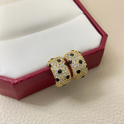 [OAK JURI]PANTHERE MINI FULL DIAMOND EARRINGS