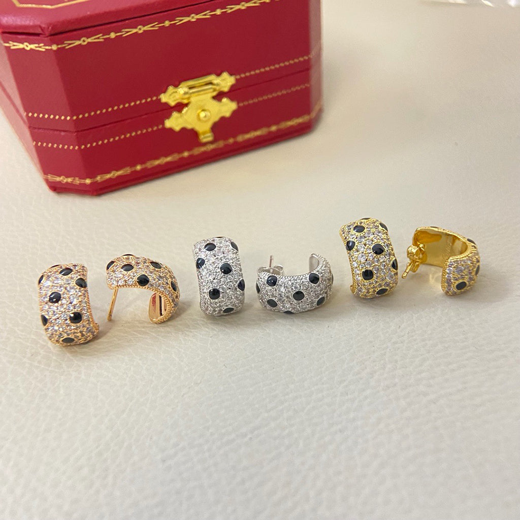 [OAK JURI]PANTHERE MINI FULL DIAMOND EARRINGS