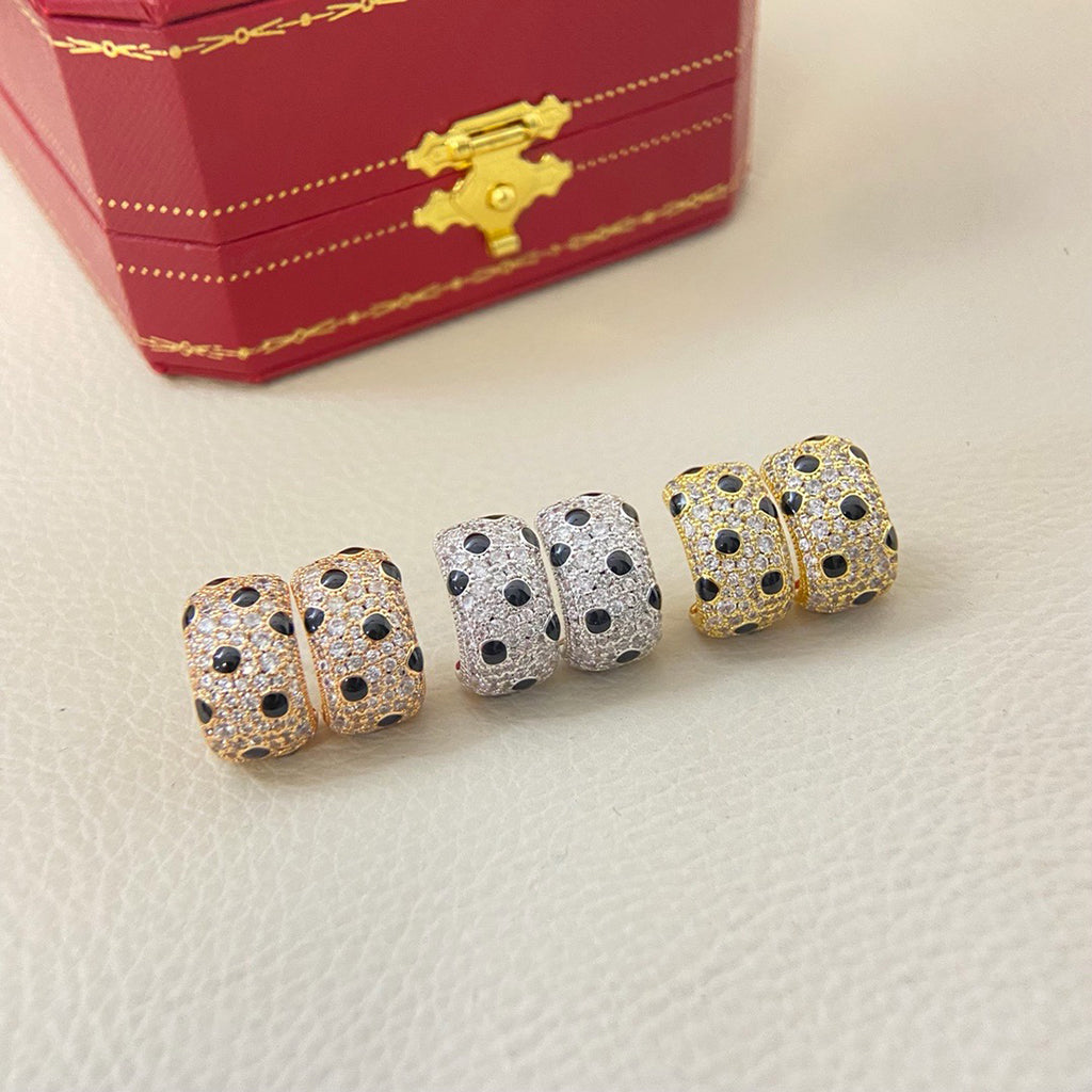 [OAK JURI]PANTHERE MINI FULL DIAMOND EARRINGS