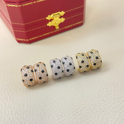 [OAK JURI]PANTHERE MINI FULL DIAMOND EARRINGS