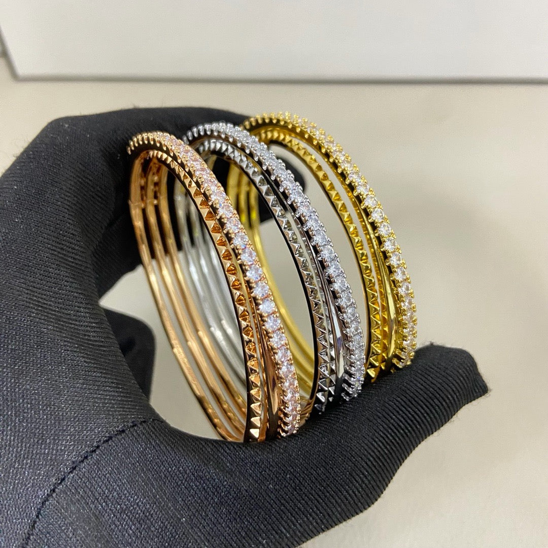 [OAK JURI]ETINCELLE HALF-PAVED DIAMOND BRACELET